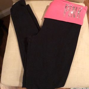 Pink VS yoga pants size small